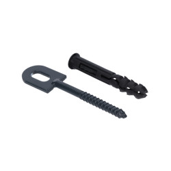 Kotvenie plotu 38X25mm s hmoždinkou, antracit Kotvenie plotu 38X25mm s hmoždinkou, antracit
